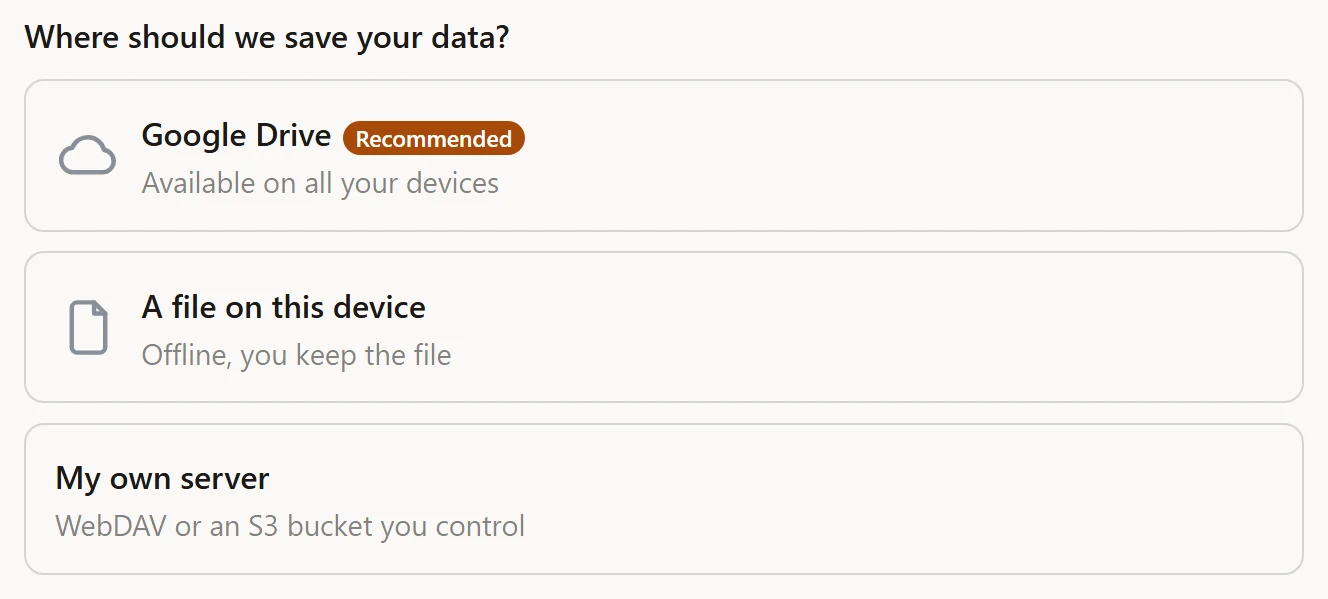 The connect widget, light theme