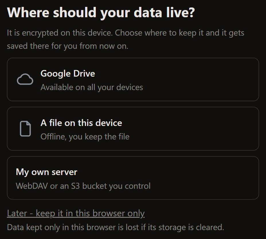The gate widget, dark theme
